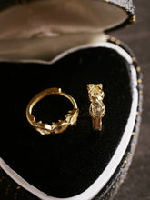 9K Solid Gold Luna Trio Diamond Huggies - CAMELLIA Single
